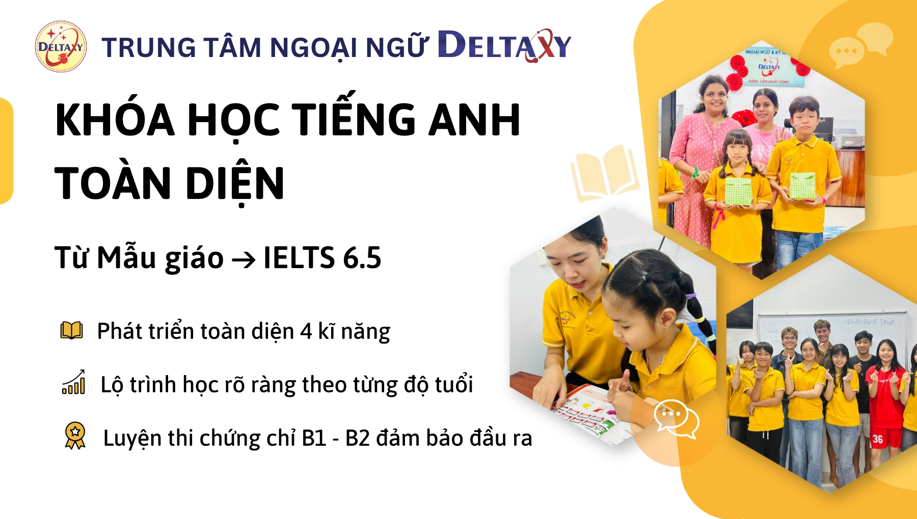 Khoá học tại trung tâm ngoại ngữ deltaxy